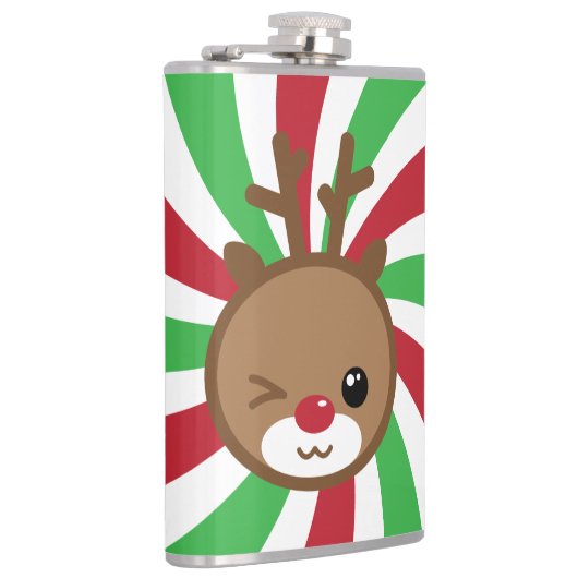Kawaii Reindeer Flask Heupfles (Rechts)