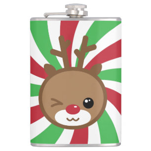 Kawaii Reindeer Flask Heupfles