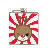 Kawaii Reindeer Flask Heupfles (Voorkant)