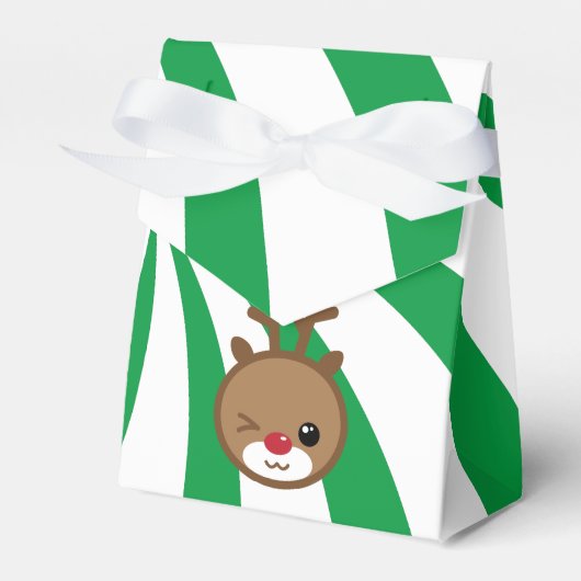 Kawaii Reindeer Gift Favor Box Bedankdoosjes (Voorkant Zijde)