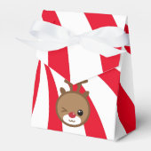 Kawaii Reindeer Gift Favor Box Bedankdoosjes (Voorkant Zijde)