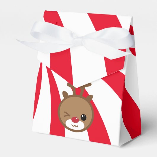 Kawaii Reindeer Gift Favor Box Bedankdoosjes (Voorkant Zijde)
