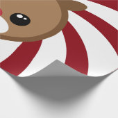 Kawaii Reindeer Gift Wrap Cadeaupapier (Hoek)