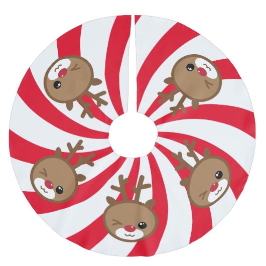 Kawaii Reindeer kerstboomrok Kerstboom Rok (Voorkant)