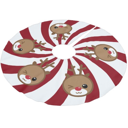 Kawaii Reindeer kerstboomrok Kerstboom Rok (Gekanteld)