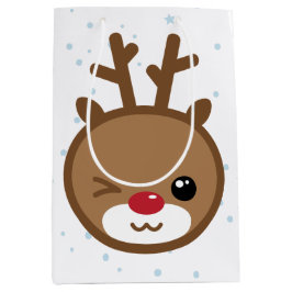 Kawaii Reindeer kerstcadeau Medium Cadeauzakje