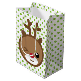 Kawaii Reindeer kerstcadeau Medium Cadeauzakje