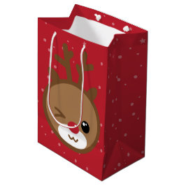 Kawaii Reindeer kerstcadeau Medium Cadeauzakje
