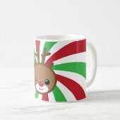 Kawaii Reindeer Kerstmis Mok (Voorkant rechts)