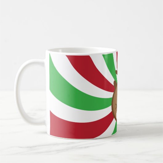 Kawaii Reindeer Kerstmis Mok (Links)