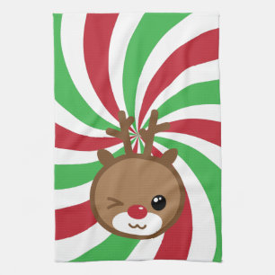 Kawaii Reindeer Kitchen Towel Theedoek