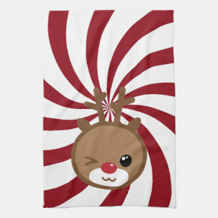 Kawaii Reindeer Kitchen Towel Theedoek