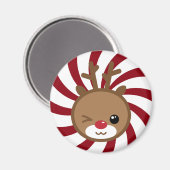 Kawaii Reindeer Magnet (Voorkant / Achterkant)