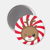 Kawaii Reindeer Magnet (Voorkant / Achterkant)