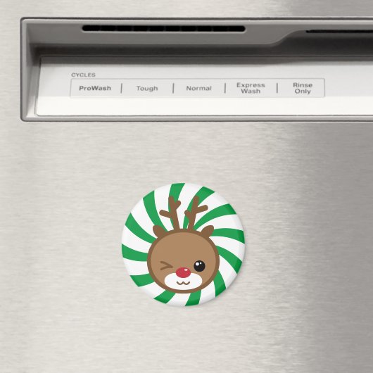 Kawaii Reindeer Magnet (Insitu (Vaatwasser))