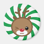 Kawaii Reindeer Magnet (Voorkant)