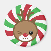 Kawaii Reindeer Magnet (Voorkant)