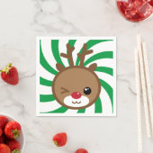 Kawaii Reindeer Paper Napkins Servetten (Insitu)