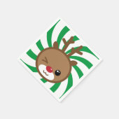 Kawaii Reindeer Paper Napkins Servetten (Hoek)