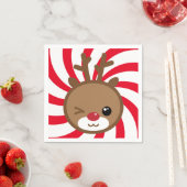 Kawaii Reindeer Paper Napkins Servetten (Insitu)