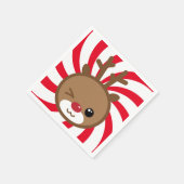 Kawaii Reindeer Paper Napkins Servetten (Hoek)