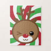 Kawaii Reindeer Puzzle Legpuzzel (Verticaal)