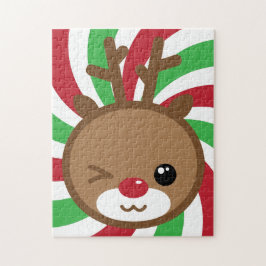 Kawaii Reindeer Puzzle Legpuzzel
