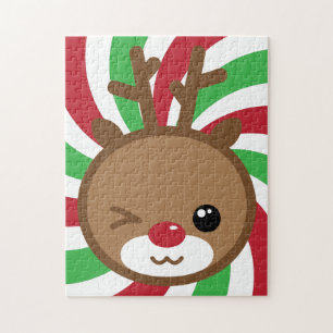 Kawaii Reindeer Puzzle Legpuzzel