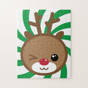 Kawaii Reindeer Puzzle Legpuzzel