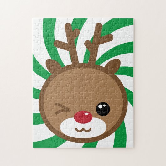 Kawaii Reindeer Puzzle Legpuzzel (Verticaal)