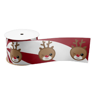 Kawaii Reindeer Satin Ribbon Satijnen Lint