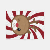 Kawaii Reindeer Small Fleece Blanket Deken (Voorkant (Horizontaal))