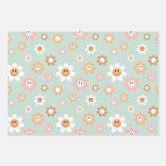 Kawaii Retro Hippie Inpakpapier Vel (Voorkant)
