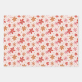 Kawaii Retro Pink Daisy Inpakpapier Vel (Voorkant 3)