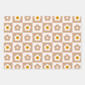 Kawaii Retro Roze Madeliefje Inpakpapier Vel (Voorkant 2)