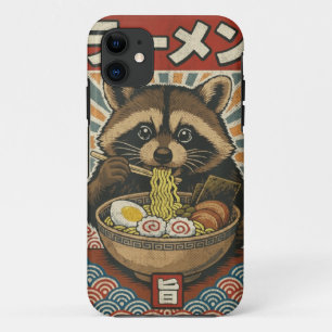 Kawaii Retro Vintage Japan Slurpende Ramen Wasbeer Case-Mate iPhone Case