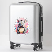 Kawaii Rhino Sticker (Koffer)
