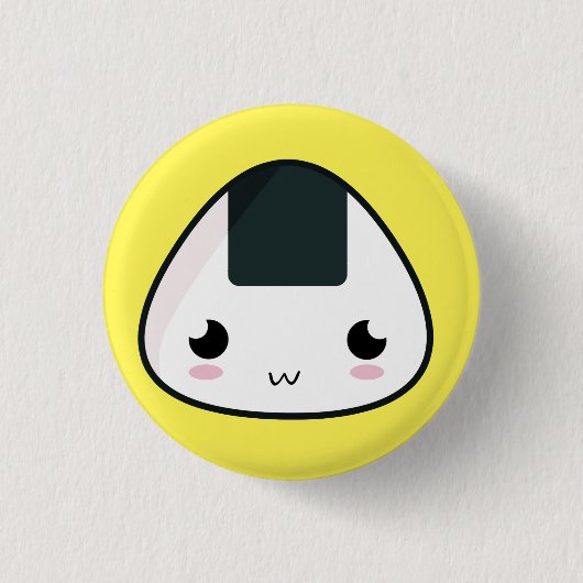 Kawaii Rice ball Ronde Button 3,2 Cm (Voorkant)