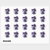Kawaii Robot Witch Girl Schattigee Sci-Fi tovenare Ronde Sticker (Vel)