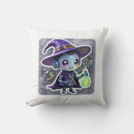 Kawaii Robot Witch Halloween Sierkussen