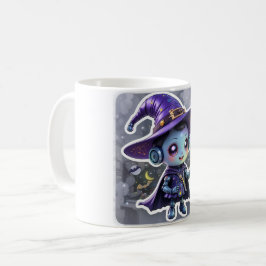 Kawaii Robot Witch Mok Schattige Halloween Coffee