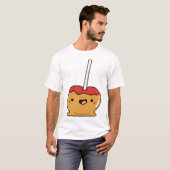 Kawaii Rode Caramelappel T-shirt (Voorkant volledig)
