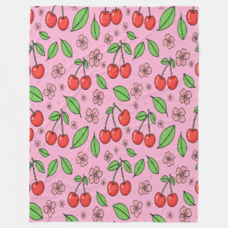 Kawaii Rode Kersen Sfeer Cute Meisjesachtige Esthe Fleece Deken