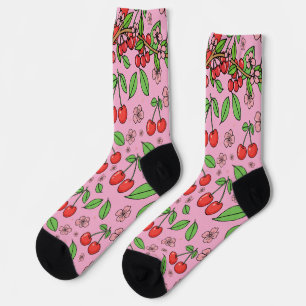 Kawaii Rode Kersen Sfeer Cute Meisjesachtige Esthe Sokken