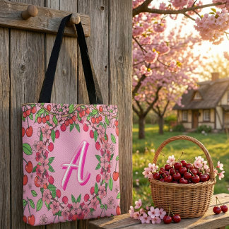 Kawaii Rode Kersen Sfeer Cute Meisjesachtige Esthe Tote Bag