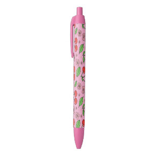 Kawaii Rode Kersen Sfeer Schattig Meisjesachtig Es Zwarte Inkt Pen