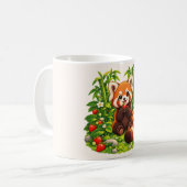 Kawaii Rode Panda Aardbeituin Koffiemok (Voorkant links)