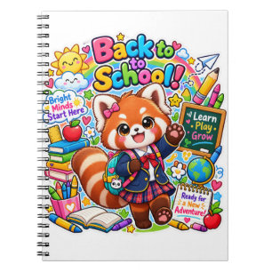 Kawaii Rode Panda Terug naar School Notitieboek