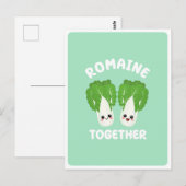  Kawaii Romaine Lettuce Koppel Groente Voedsel Pun Briefkaart (Voorkant / Achterkant)