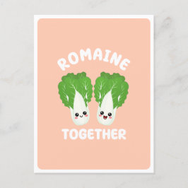 Kawaii Romeinse sla koppel groente voedsel grap Briefkaart